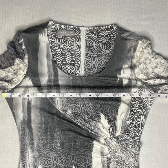 Kapalua Abstract Black & Cream Patterned Dress – Size Small / Medium - Picture 8 of 11